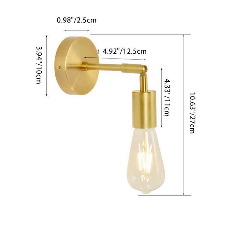Modern Minimalist Stripe Iron 1/2-Light Wall Sconce Lamp