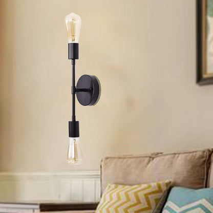 Modern Minimalist Stripe Iron 1/2-Light Wall Sconce Lamp