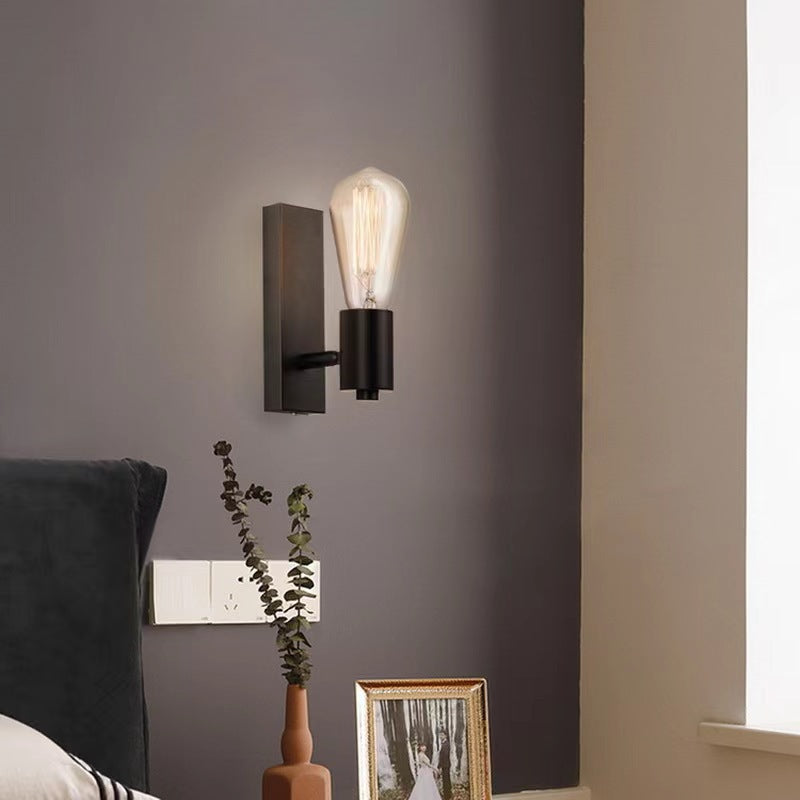 Modern Minimalist Stripe Iron 1/2-Light Wall Sconce Lamp