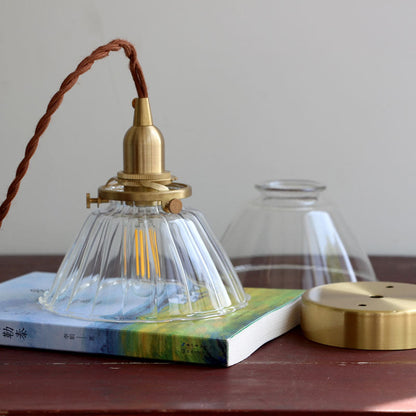 Japanese Dome Copper Glass 1-Light Wall Sconce Lamp