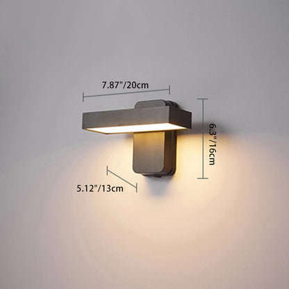 Minimalist Rectangular Aluminum Glass LED Wall Sconce Lamp