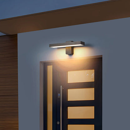 Minimalist Rectangular Aluminum Glass LED Wall Sconce Lamp