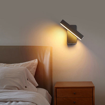 Minimalist Rectangular Aluminum Glass LED Wall Sconce Lamp