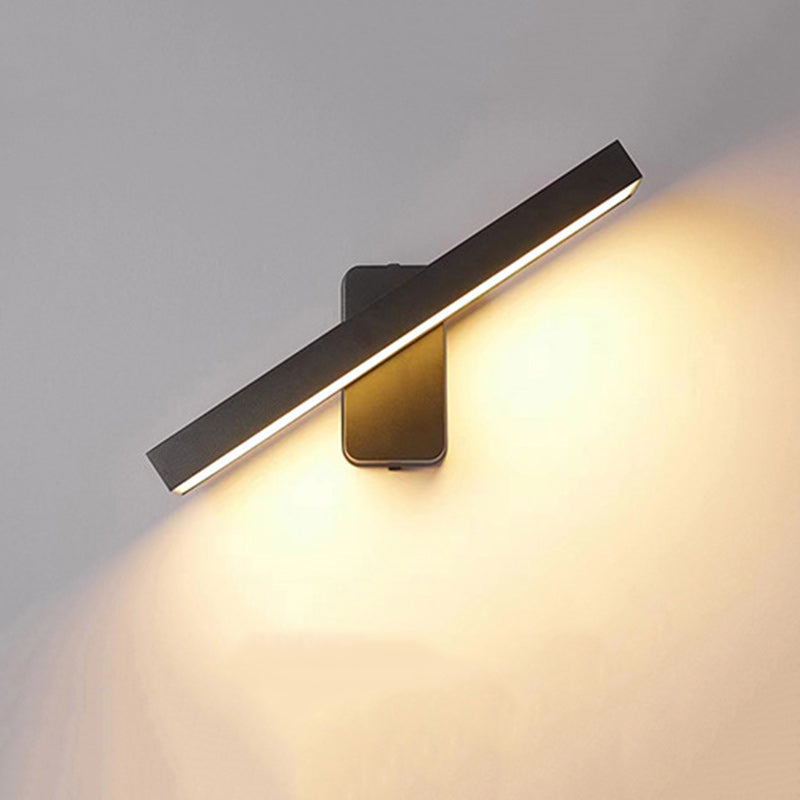 Minimalist Rectangular Aluminum Glass LED Wall Sconce Lamp