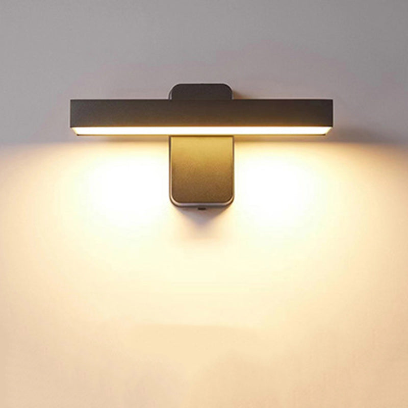 Minimalist Rectangular Aluminum Glass LED Wall Sconce Lamp