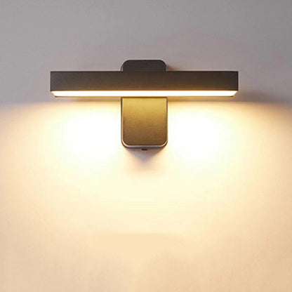 Minimalist Rectangular Aluminum Glass LED Wall Sconce Lamp