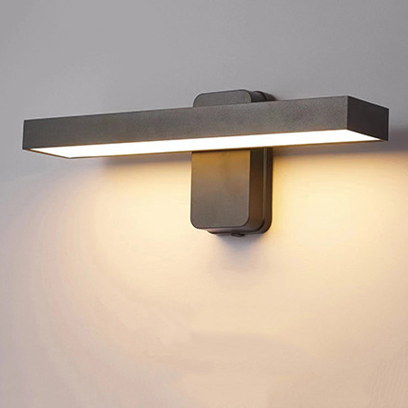 Minimalist Rectangular Aluminum Glass LED Wall Sconce Lamp