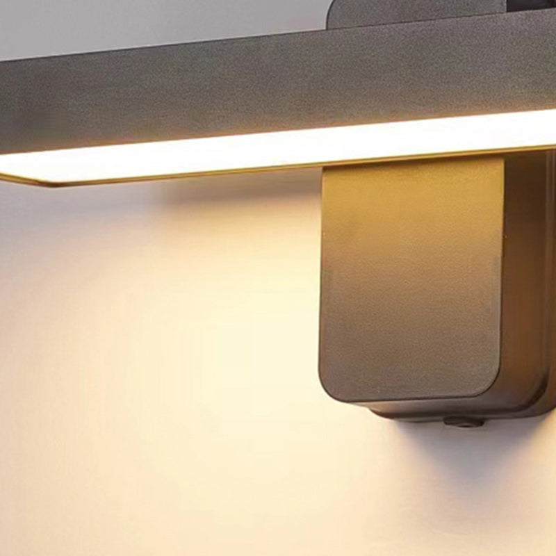 Minimalist Rectangular Aluminum Glass LED Wall Sconce Lamp