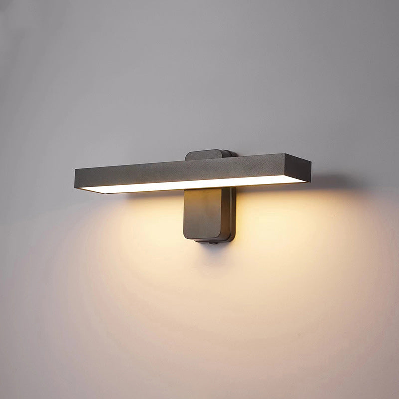 Minimalist Rectangular Aluminum Glass LED Wall Sconce Lamp