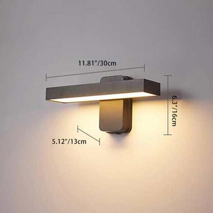 Minimalist Rectangular Aluminum Glass LED Wall Sconce Lamp