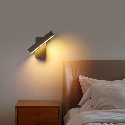Minimalist Rectangular Aluminum Glass LED Wall Sconce Lamp