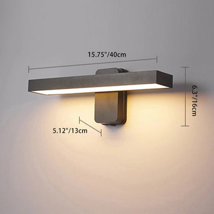 Minimalist Rectangular Aluminum Glass LED Wall Sconce Lamp