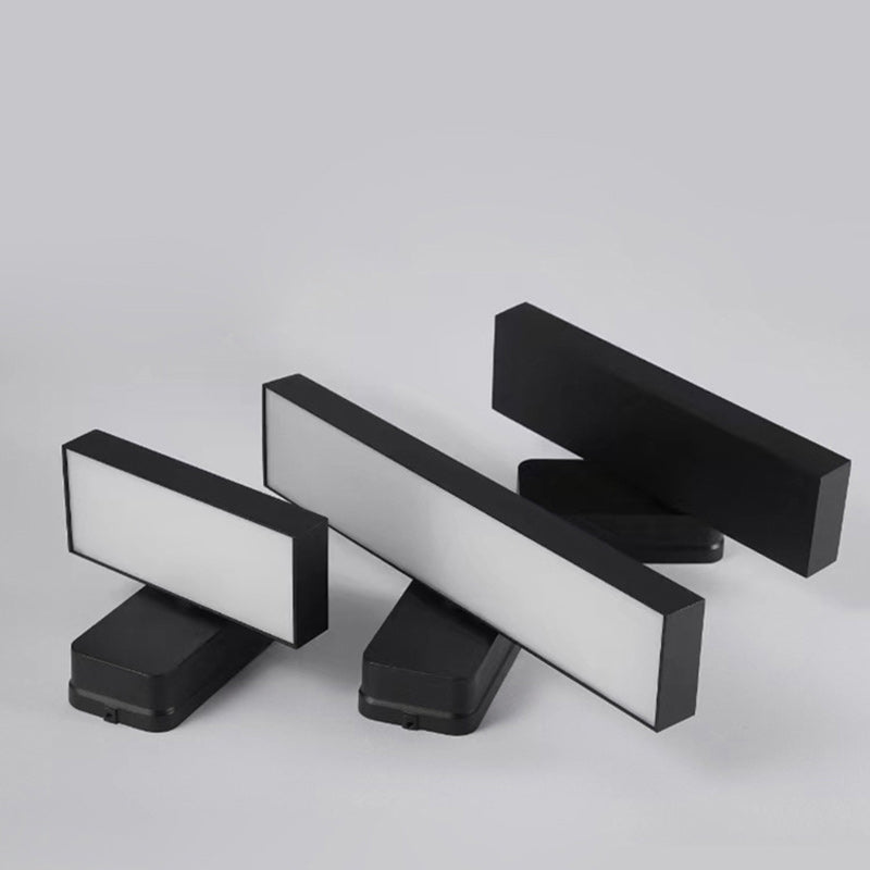 Minimalist Rectangular Aluminum Glass LED Wall Sconce Lamp