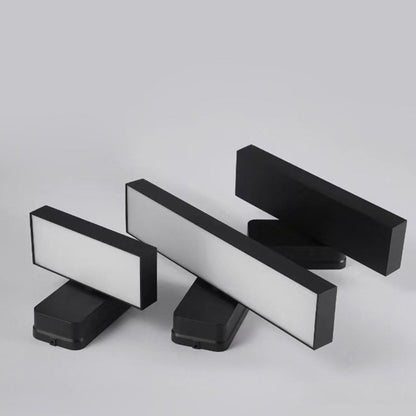 Minimalist Rectangular Aluminum Glass LED Wall Sconce Lamp
