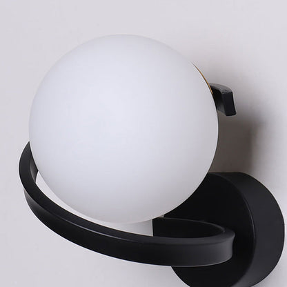 Creative Globe Iron Glass 1-Light Wall Sconce Lamp
