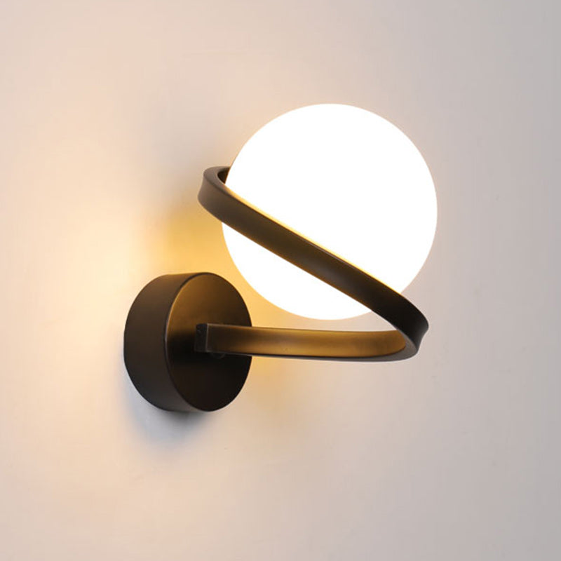 Creative Globe Iron Glass 1-Light Wall Sconce Lamp