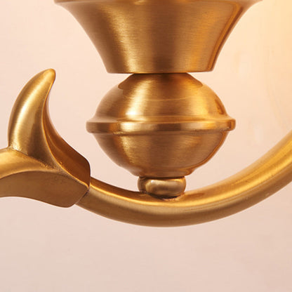 Luxury Cup Copper Glass 1/2-Light Wall Sconce Lamp