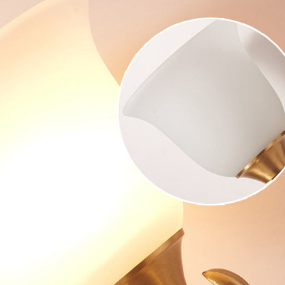Luxury Cup Copper Glass 1/2-Light Wall Sconce Lamp