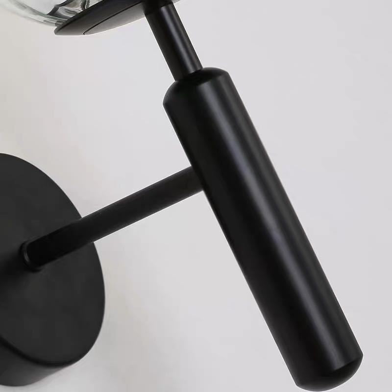 Modern Minimalist Globe Iron Glass 1-Light Wall Sconce Lamp
