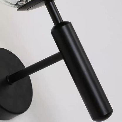 Modern Minimalist Globe Iron Glass 1-Light Wall Sconce Lamp