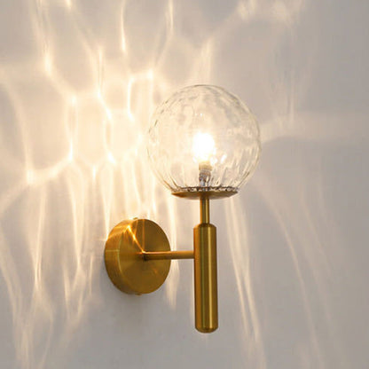 Modern Minimalist Globe Iron Glass 1-Light Wall Sconce Lamp
