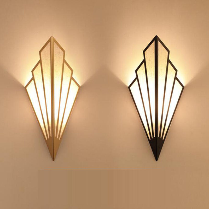 Modern Nordic Triangle Iron Fabric LED Wall Sconce Lamp