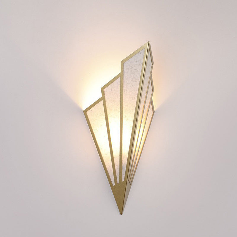 Modern Nordic Triangle Iron Fabric LED Wall Sconce Lamp