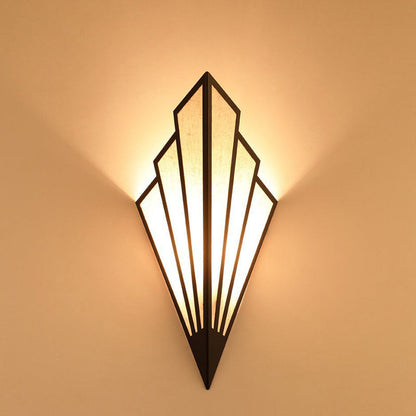 Modern Nordic Triangle Iron Fabric LED Wall Sconce Lamp