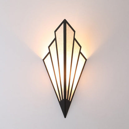 Modern Nordic Triangle Iron Fabric LED Wall Sconce Lamp