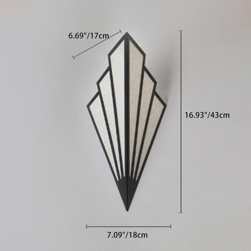 Modern Nordic Triangle Iron Fabric LED Wall Sconce Lamp