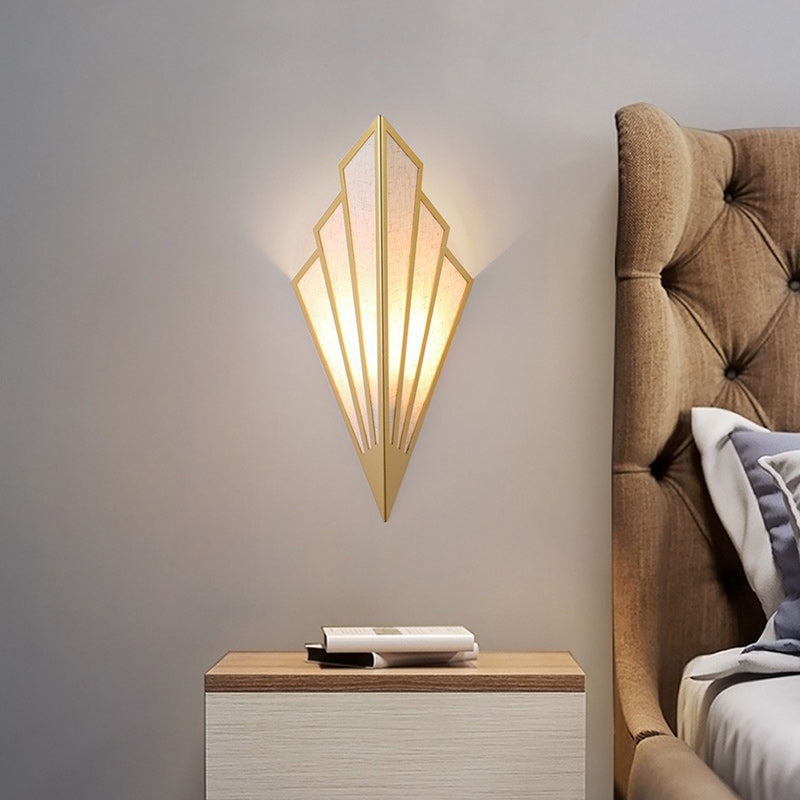 Modern Nordic Triangle Iron Fabric LED Wall Sconce Lamp