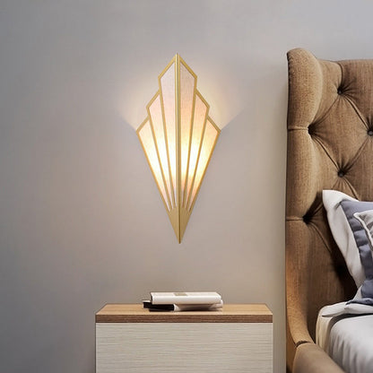Modern Nordic Triangle Iron Fabric LED Wall Sconce Lamp