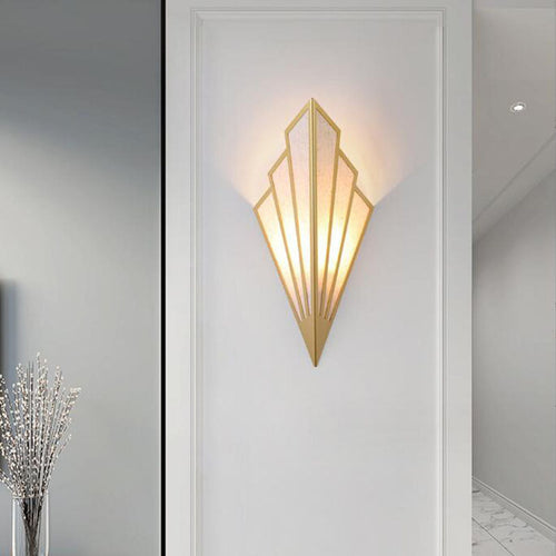 Modern Nordic Triangle Iron Fabric LED Wall Sconce Lamp