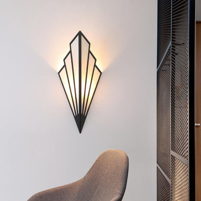 Modern Nordic Triangle Iron Fabric LED Wall Sconce Lamp