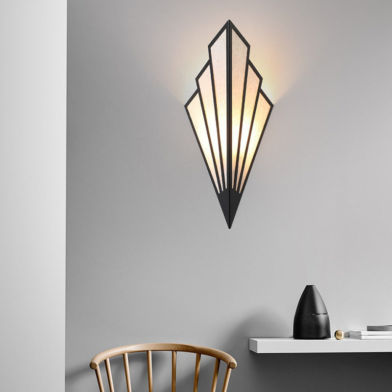 Modern Nordic Triangle Iron Fabric LED Wall Sconce Lamp