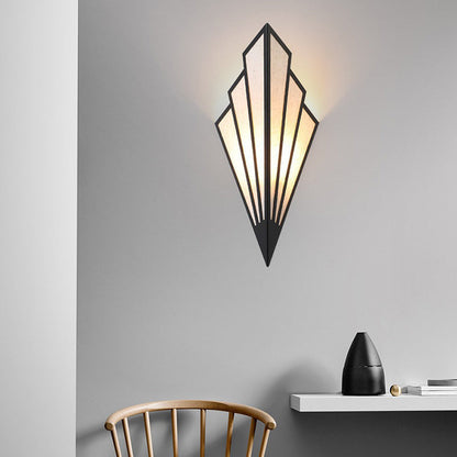Modern Nordic Triangle Iron Fabric LED Wall Sconce Lamp