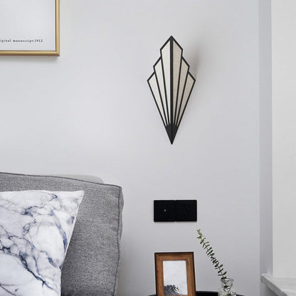 Modern Nordic Triangle Iron Fabric LED Wall Sconce Lamp