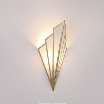 Modern Nordic Triangle Iron Fabric LED Wall Sconce Lamp