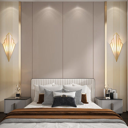 Modern Nordic Triangle Iron Fabric LED Wall Sconce Lamp