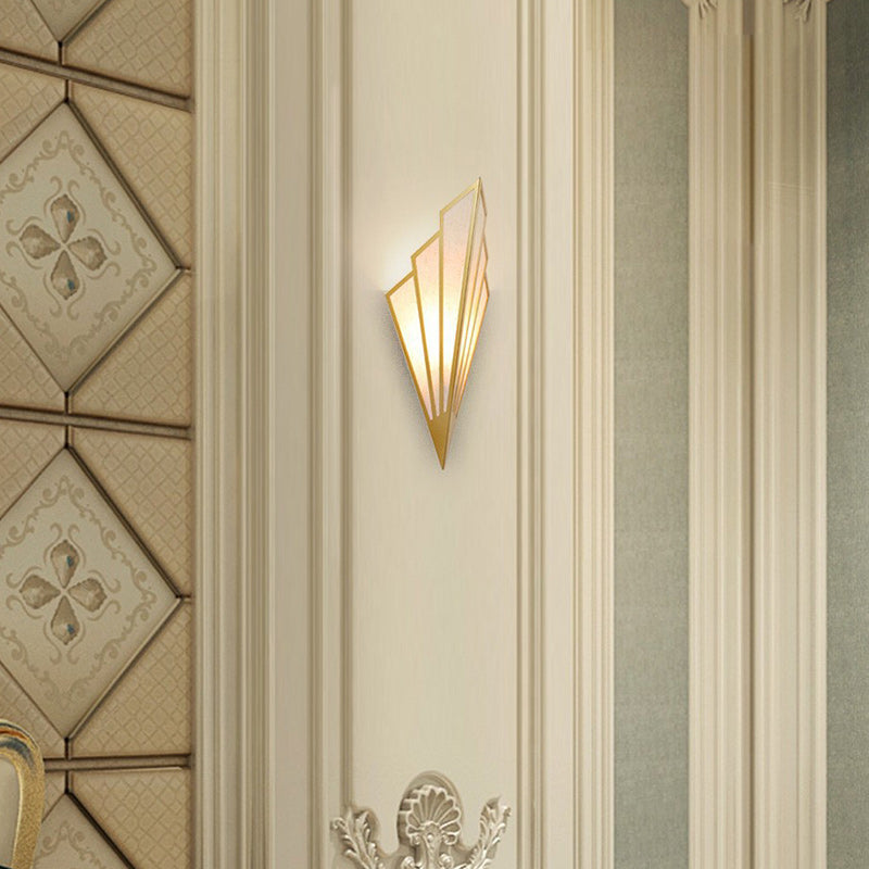 Modern Nordic Triangle Iron Fabric LED Wall Sconce Lamp