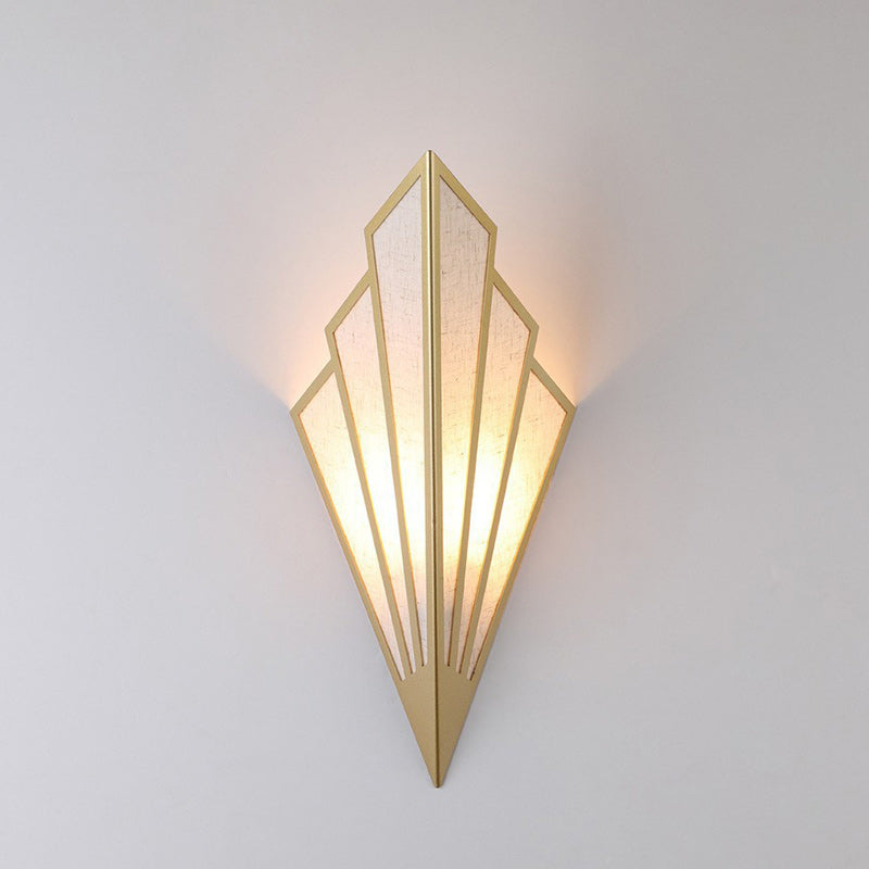 Modern Nordic Triangle Iron Fabric LED Wall Sconce Lamp