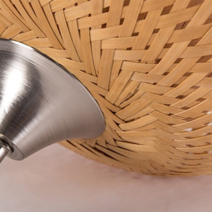 Chinese Oval Iron Bamboo 1-Light Wall Sconce Lamp