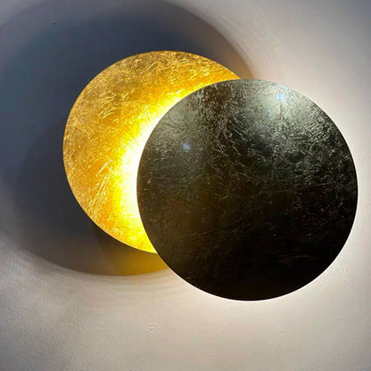 Contemporary Scandinavian Round Iron LED Wall Sconce Lamp