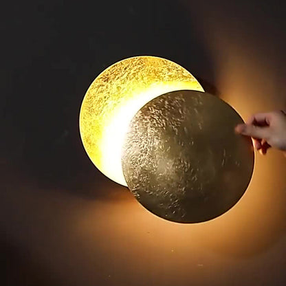 Contemporary Scandinavian Round Iron LED Wall Sconce Lamp
