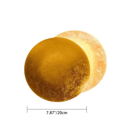Contemporary Scandinavian Round Iron LED Wall Sconce Lamp