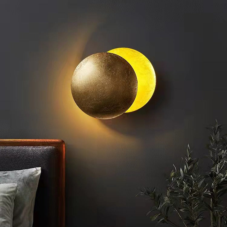 Contemporary Scandinavian Round Iron LED Wall Sconce Lamp