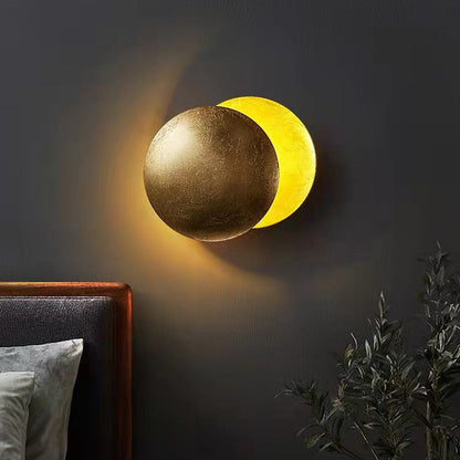 Contemporary Scandinavian Round Iron LED Wall Sconce Lamp