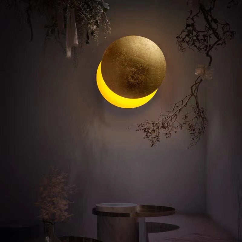Contemporary Scandinavian Round Iron LED Wall Sconce Lamp