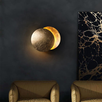 Contemporary Scandinavian Round Iron LED Wall Sconce Lamp