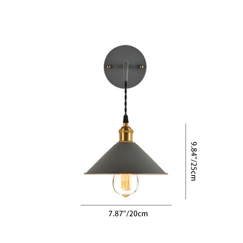 Contemporary Creative Dome Iron 1-Light Wall Sconce Lamp